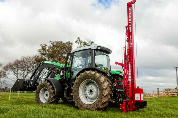 Customised Kinghitter Series 2i 450 tractor post driver for Australian farmers and contractors