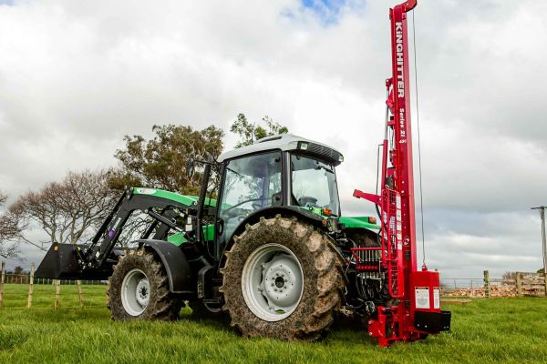 Customised Kinghitter Series 2i 450 tractor post driver for Australian farmers and contractors